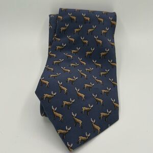 Ties to Nature Reindeer 100% silk handmade tie